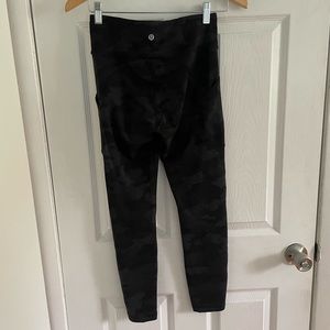 Lululemon leggings, 25”, invigorates, size 6, camo. Worn 2x
